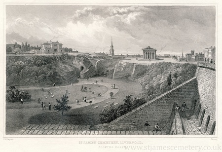 St James' Cemetery, Looking North, 1829