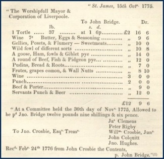 St James' Coffee House Bill, Oct 1775
